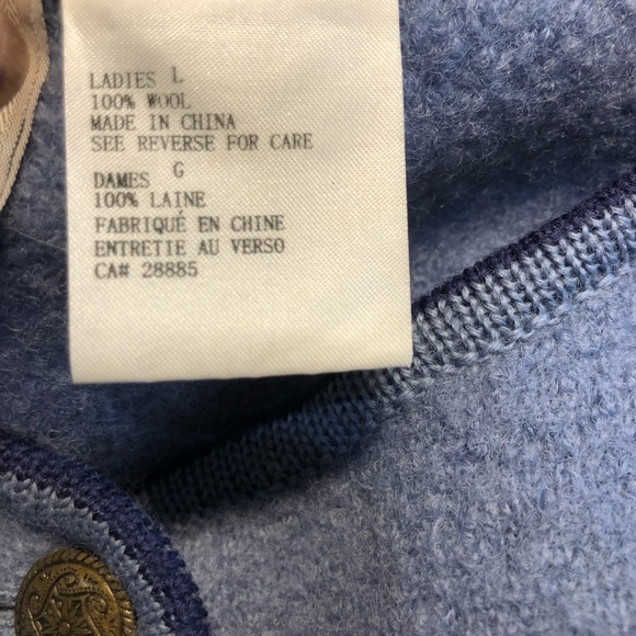 Vintage Huntington Ridge Wool Cardigan with Floral Accents Women’s Large - Picture 11 of 12